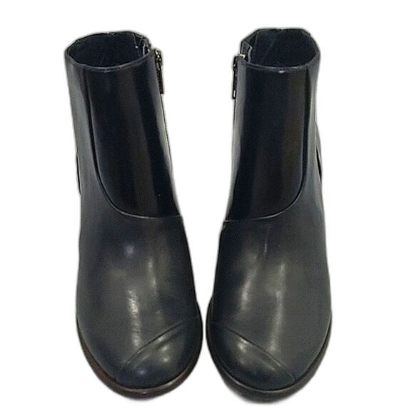 Tibi Classic Black Leather 3" Block Heel ankle booties - Women's sz 38.5 - Picture 2 of 10